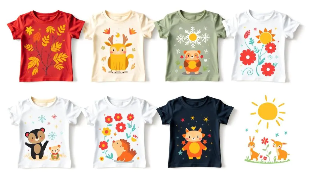 Seasonal Baby Tee Graphic Designs